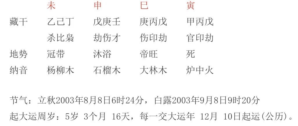 案例分享：元男 03年的 癸未庚申己巳丙寅 求师父测下学业与婚姻