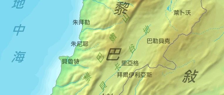 中东的离散民族及国家：黎巴嫩地图