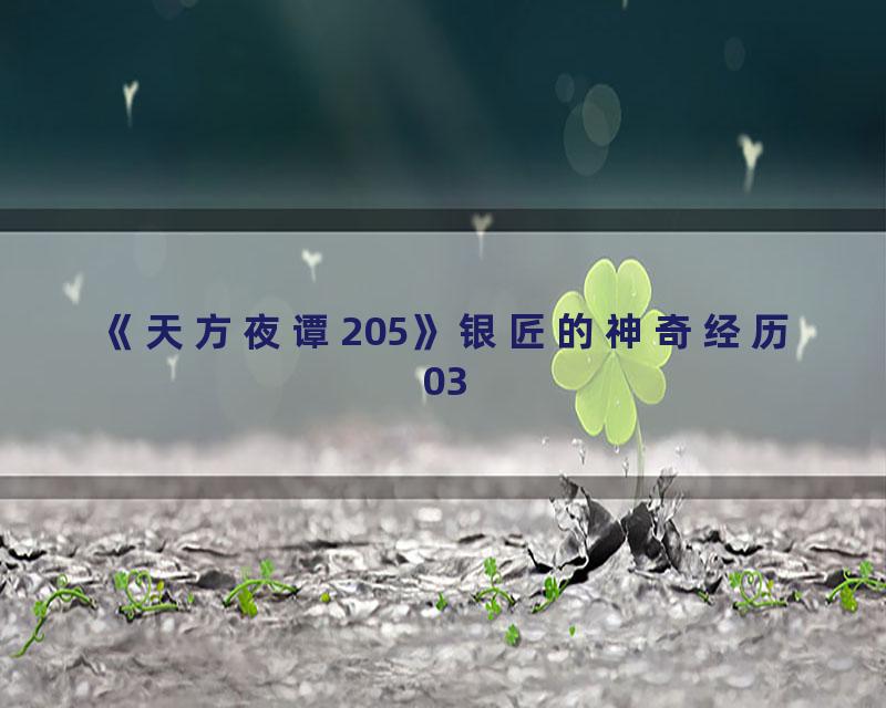 《天方夜谭205》银匠的神奇经历03