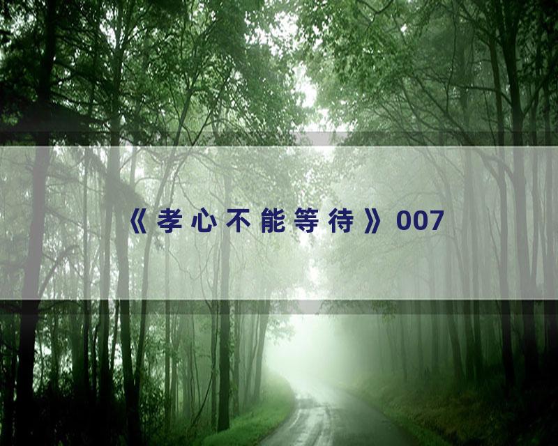 《孝心不能等待》007