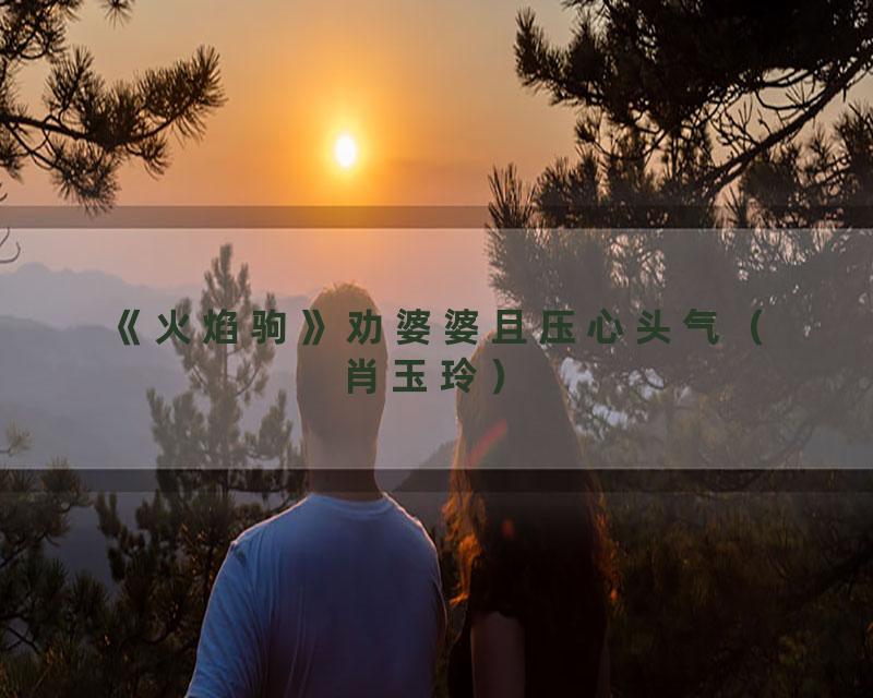 《火焰驹》劝婆婆且压心头气（肖玉玲）