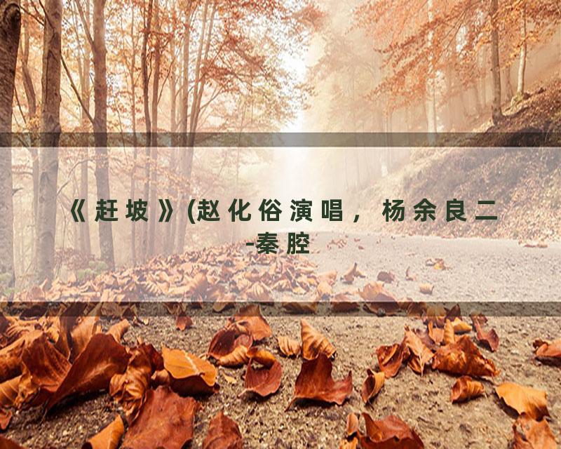 《赶坡》(赵化俗演唱，杨余良二-秦腔