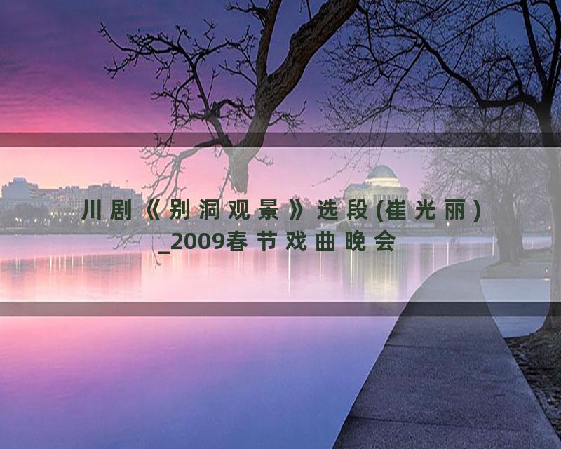 川剧《别洞观景》选段(崔光丽)_2009春节戏曲晚会