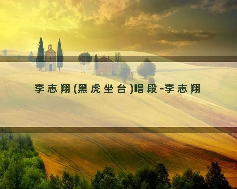 李志翔(黑虎坐台)唱段-李志翔