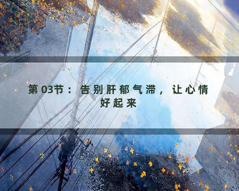 第03节：告别肝郁气滞，让心情好起来