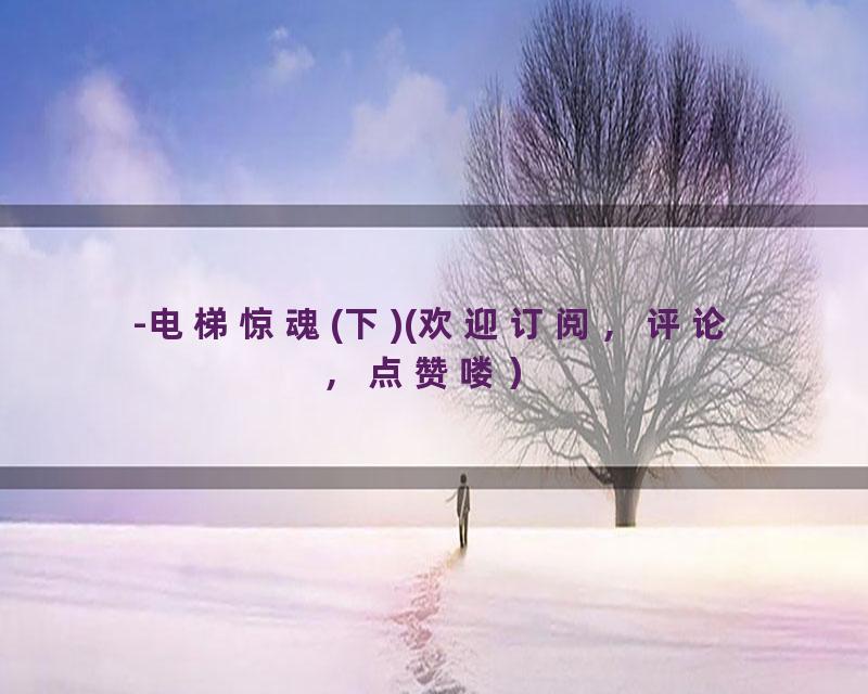 -电梯惊魂(下)(欢迎订阅，评论，点赞喽）