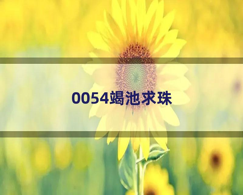 0054竭池求珠