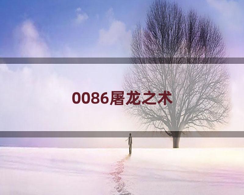 0086屠龙之术