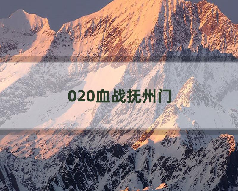 020血战抚州门