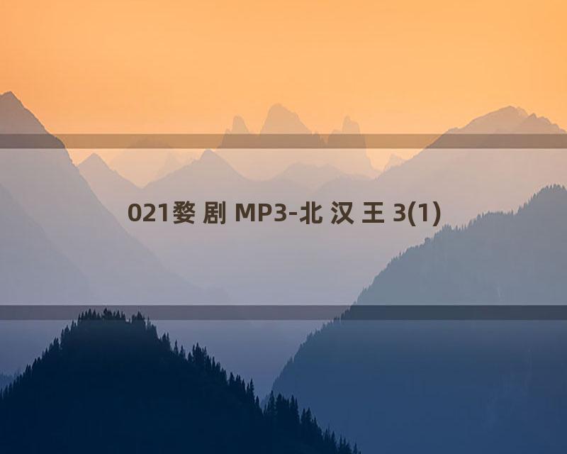 021婺剧MP3-北汉王3(1)