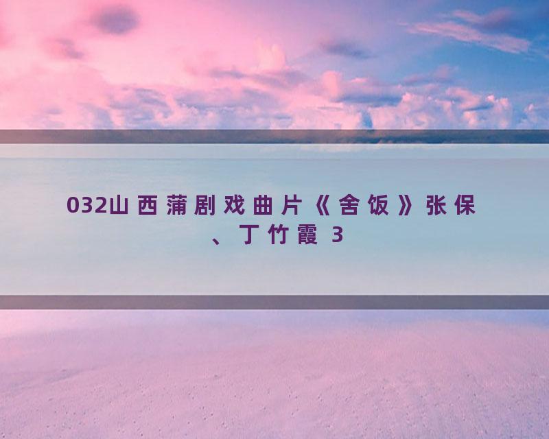 032山西蒲剧戏曲片《舍饭》张保、丁竹霞 3