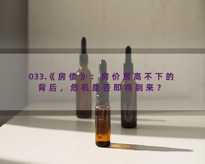 033.《房债》：房价居高不下的背后，危机是否即将到来？