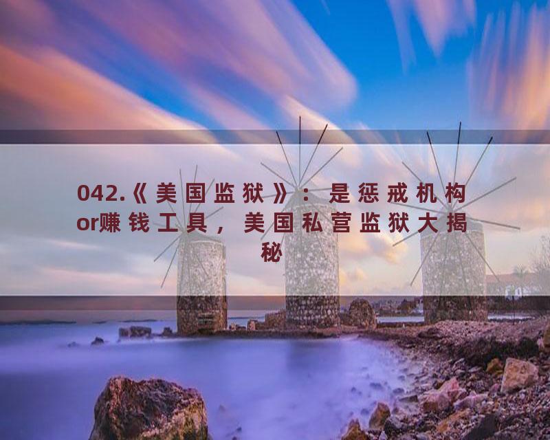 042.《美国监狱》：是惩戒机构or赚钱工具，美国私营监狱大揭秘