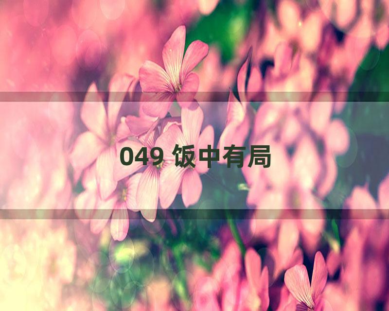 049 饭中有局