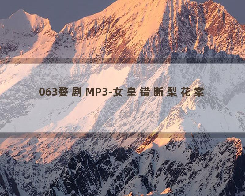 063婺剧MP3-女皇错断梨花案