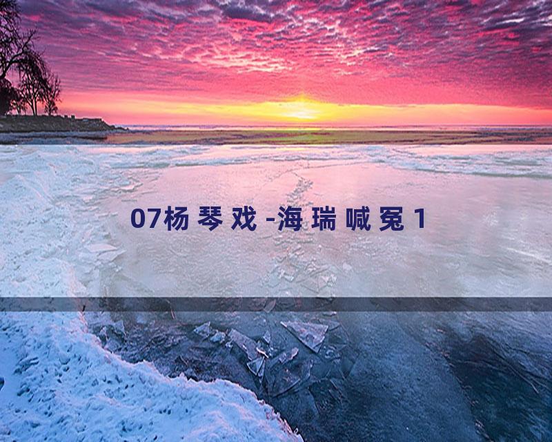 07杨琴戏-海瑞喊冤1