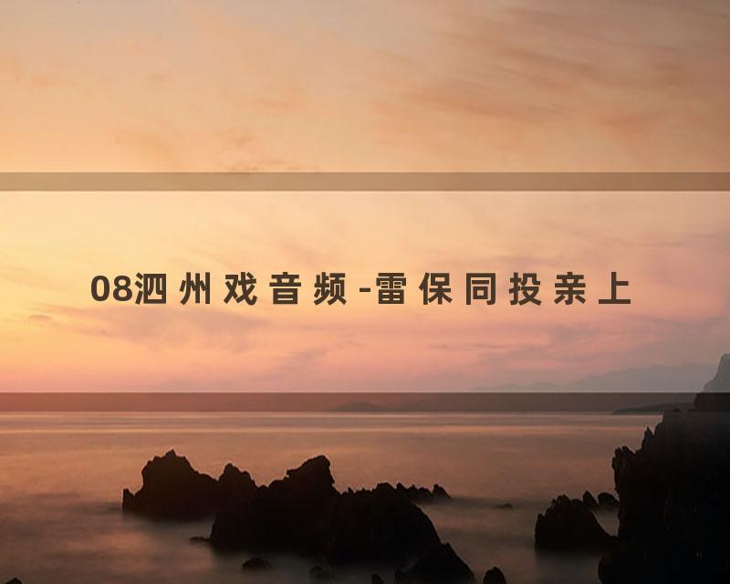 08泗州戏音频-雷保同投亲上