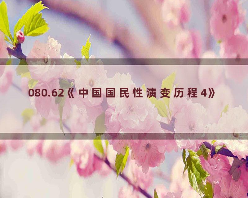 080.62《中国国民性演变历程4》