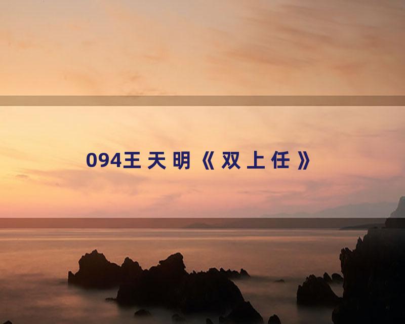 094王天明《双上任》