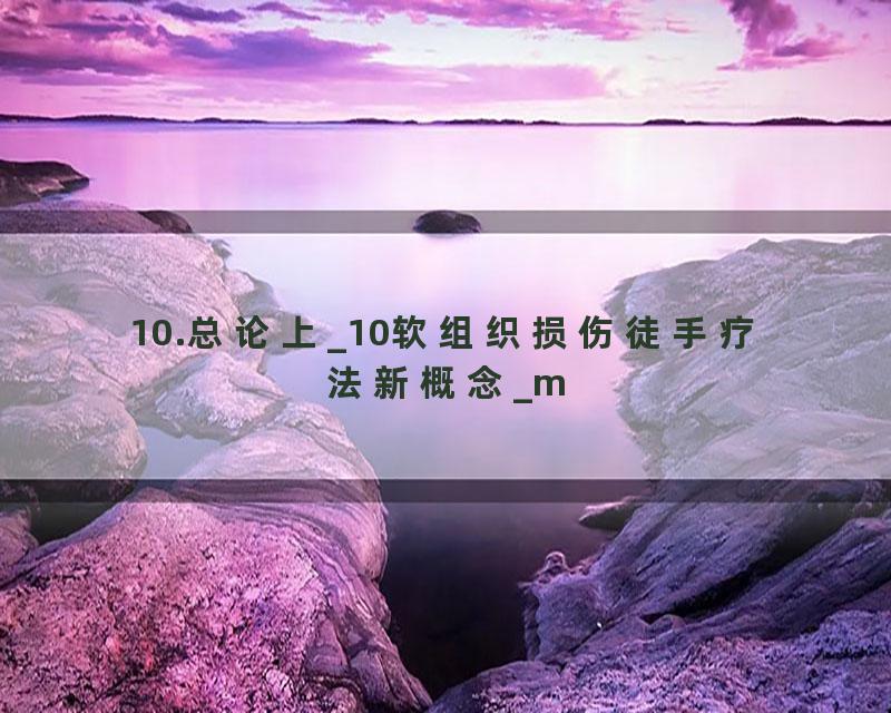 10.总论上_10软组织损伤徒手疗法新概念_m