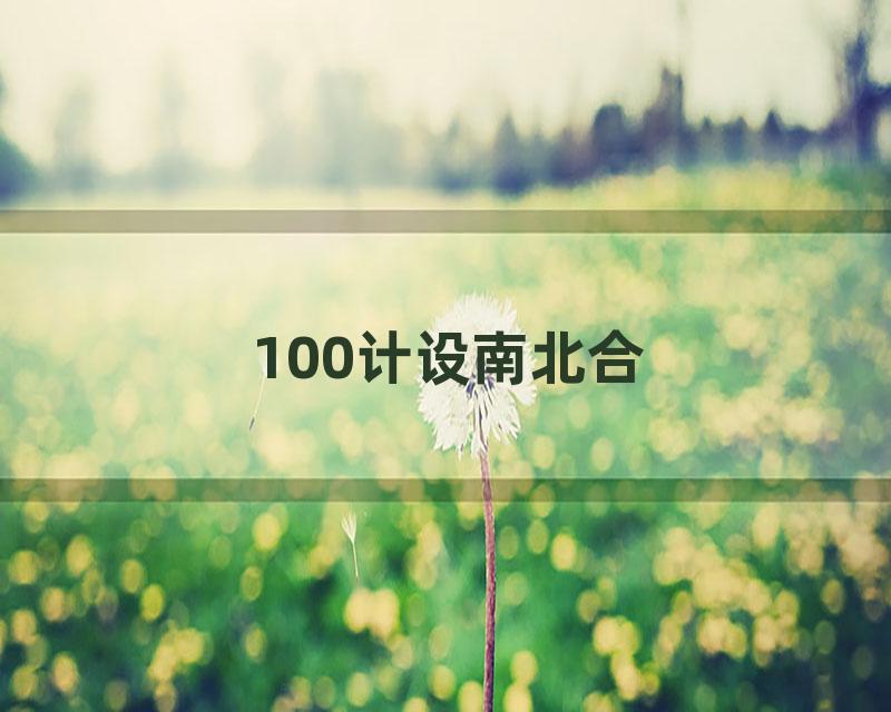 100计设南北合