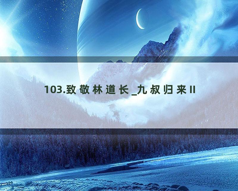 103.致敬林道长_九叔归来II