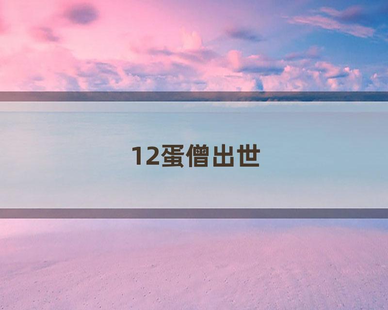 12蛋僧出世