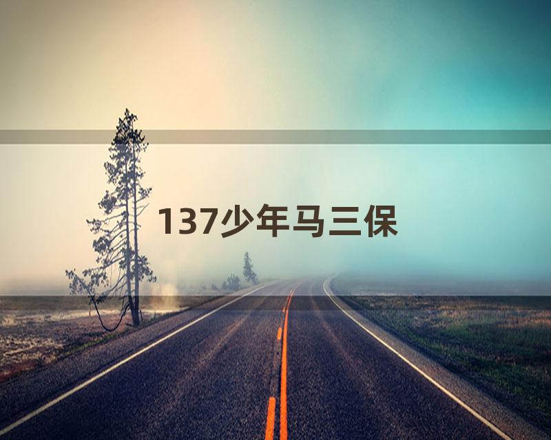 137少年马三保