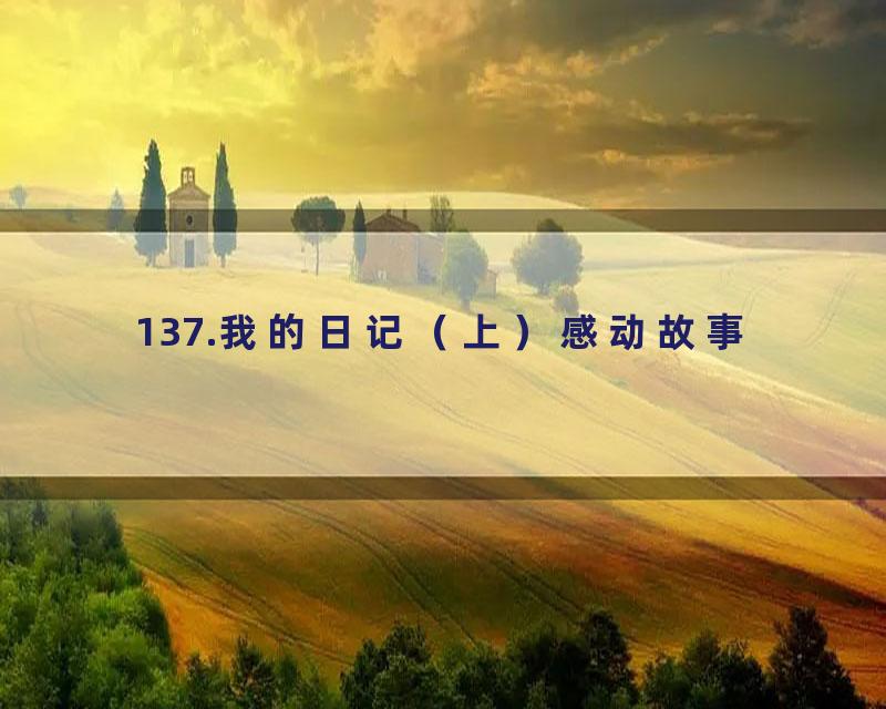 137.我的日记（上）感动故事