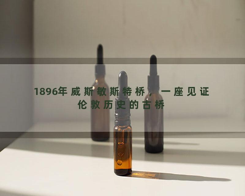 1896年威斯敏斯特桥，一座见证伦敦历史的古桥