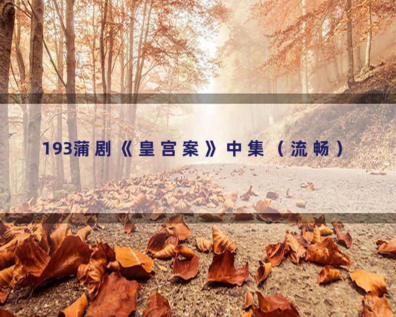 193蒲剧《皇宫案》中集（流畅）