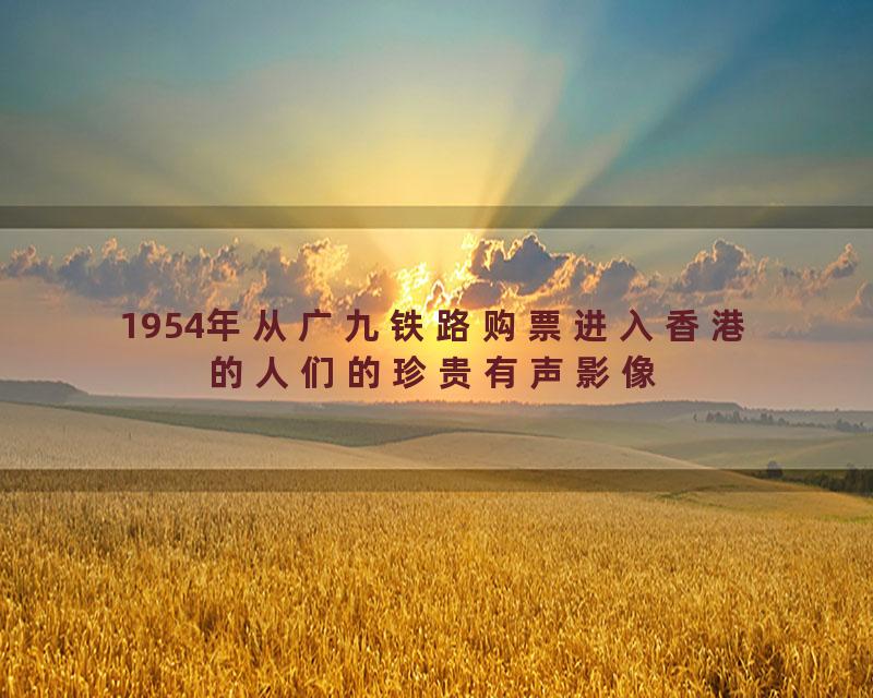 1954年从广九铁路购票进入香港的人们的珍贵有声影像