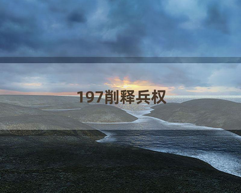 197削释兵权