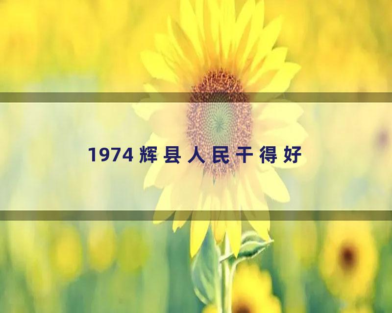 1974 辉县人民干得好