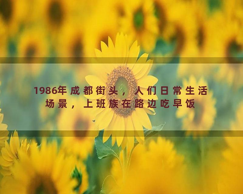 1986年成都街头，人们日常生活场景，上班族在路边吃早饭