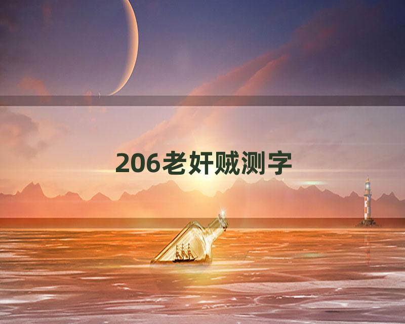 206老奸贼测字