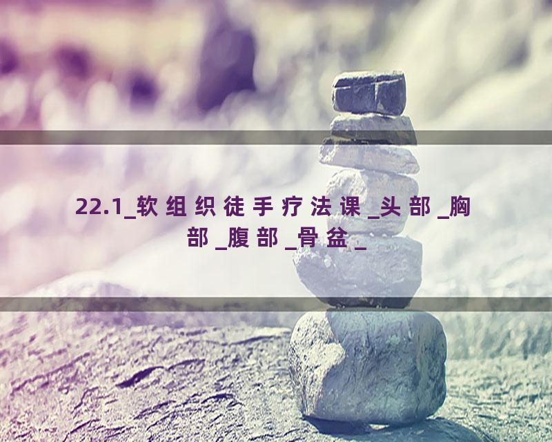 22.1_软组织徒手疗法课_头部_胸部_腹部_骨盆_