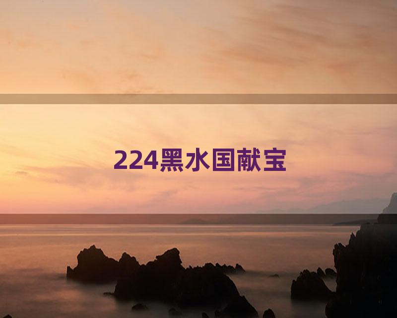 224黑水国献宝