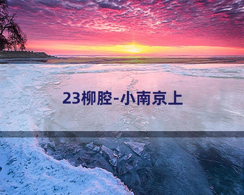 23柳腔-小南京上