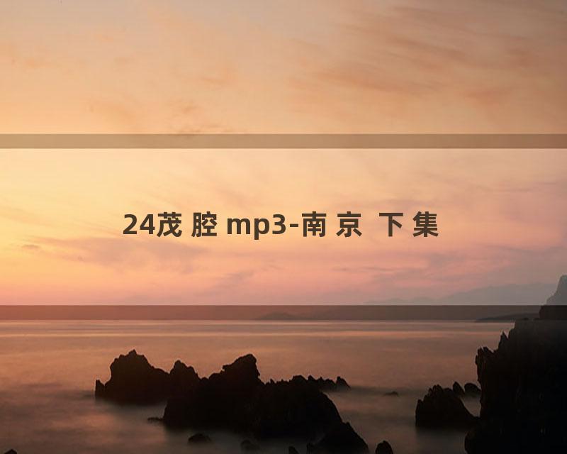 24茂腔mp3-南京 下集