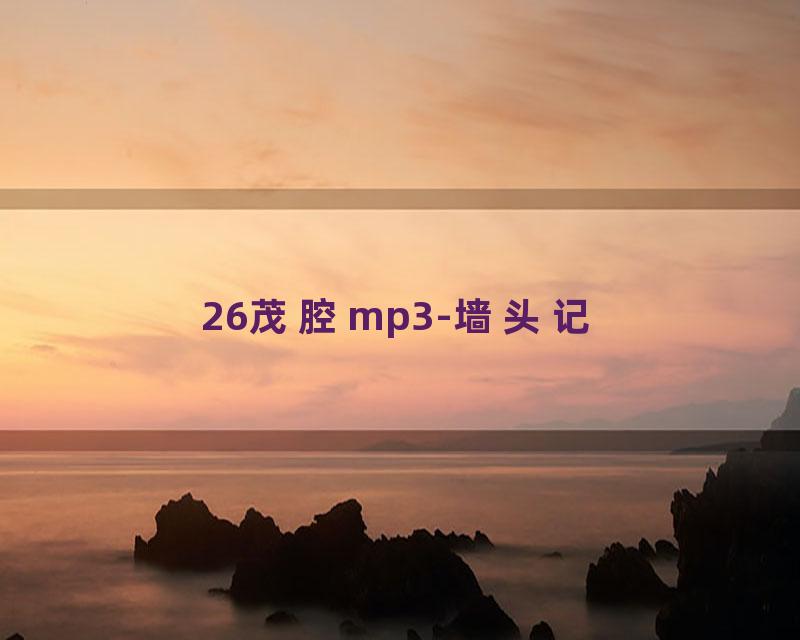 26茂腔mp3-墙头记