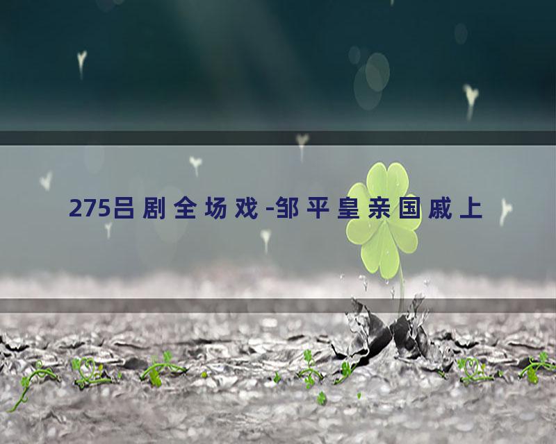 275吕剧全场戏-邹平皇亲国戚上