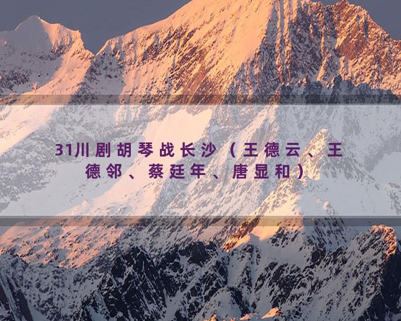 31川剧胡琴战长沙（王德云、王德邻、蔡廷年、唐显和）