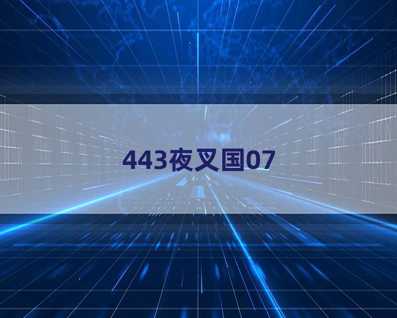 443夜叉国07