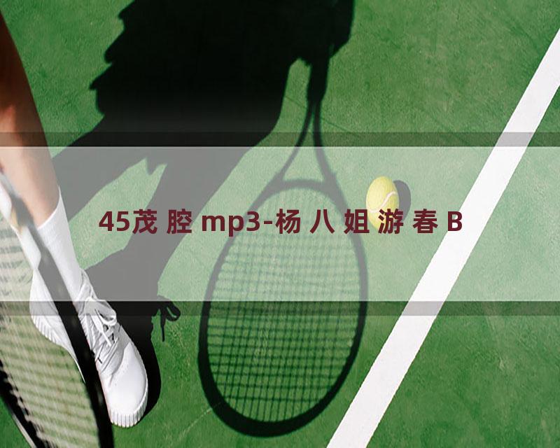 45茂腔mp3-杨八姐游春B