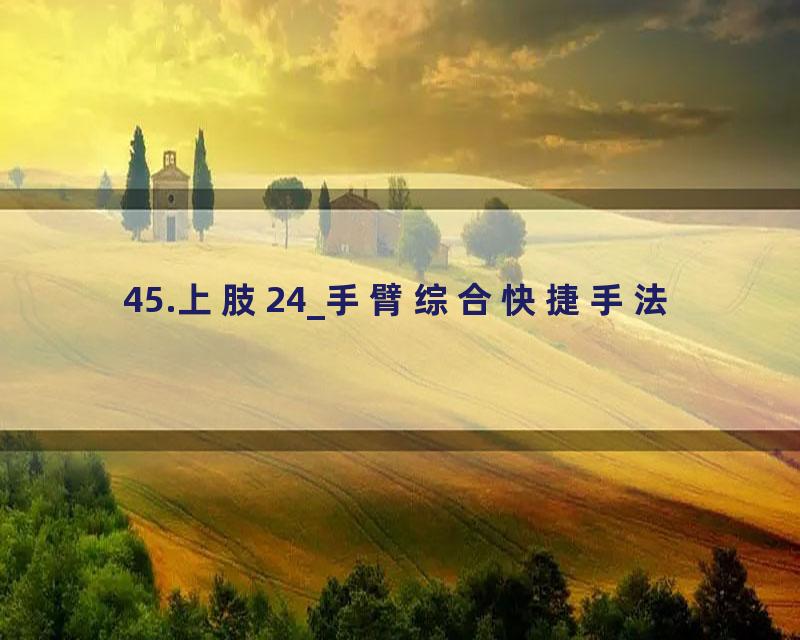 45.上肢24_手臂综合快捷手法