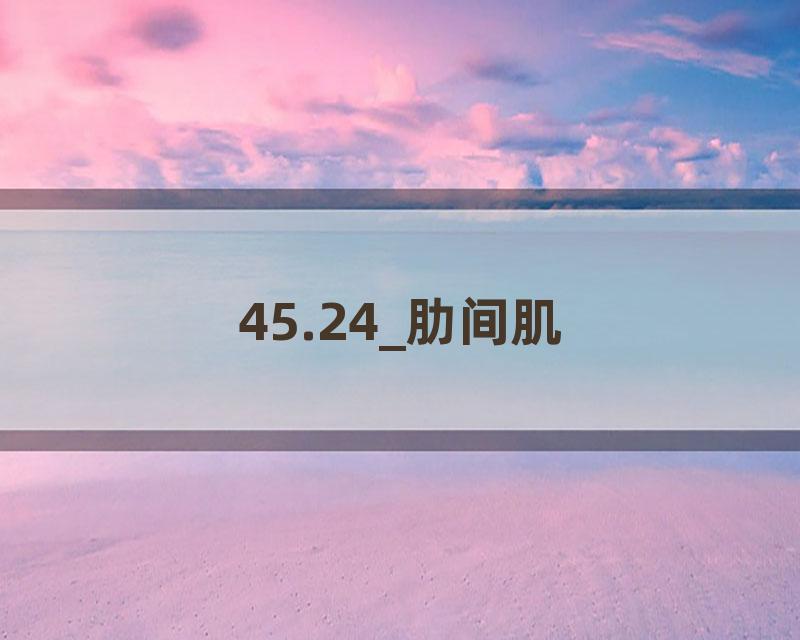 45.24_肋间肌