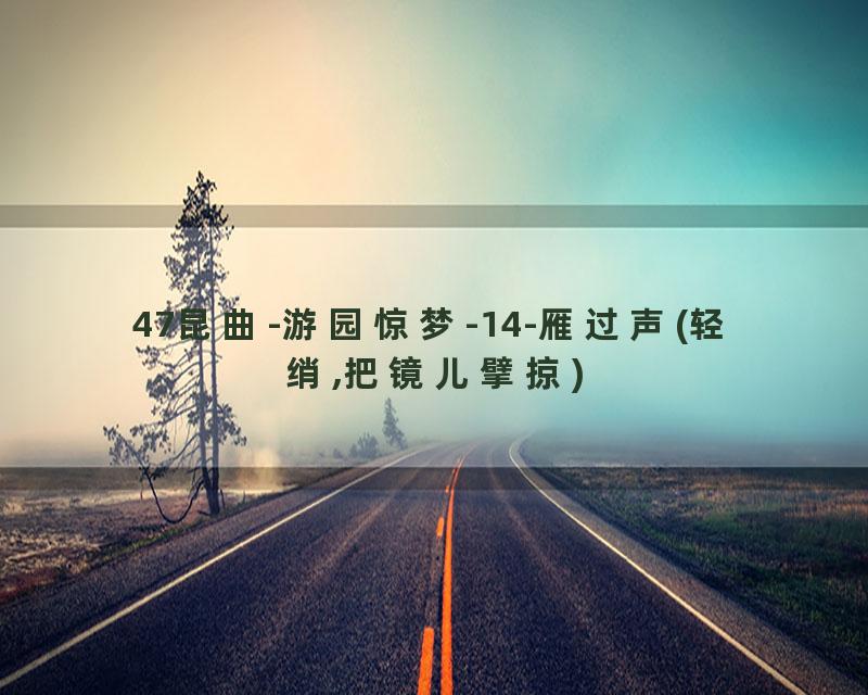 47昆曲-游园惊梦-14-雁过声(轻绡,把镜儿擘掠)