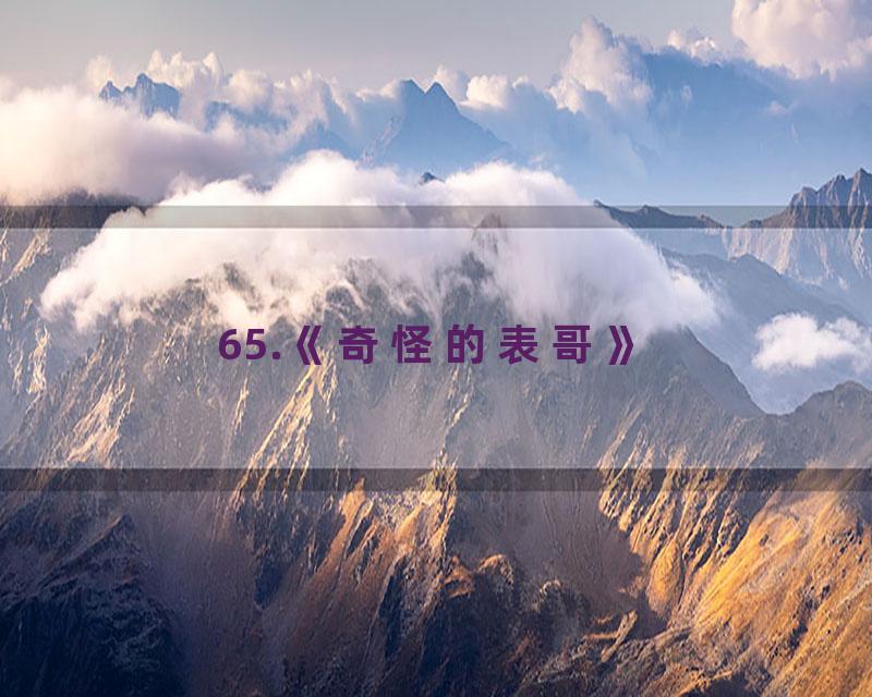 65.《奇怪的表哥》