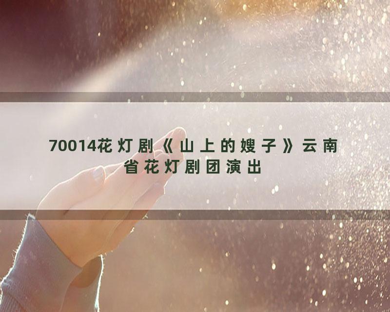 70014花灯剧《山上的嫂子》云南省花灯剧团演出